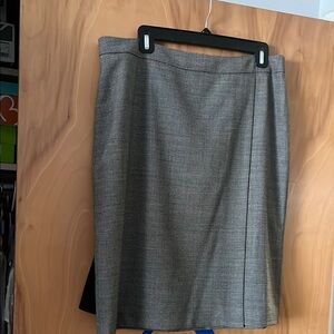 Talbots Gray Pleated Pencil Skirt for Work